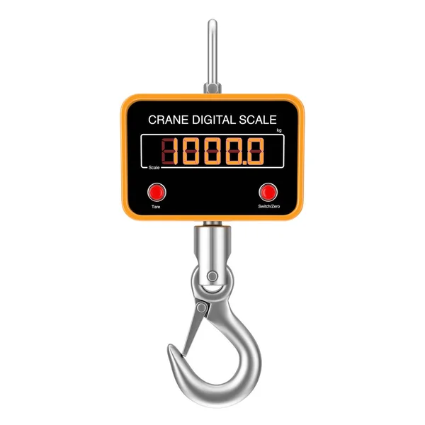 Industrial Digital Crane Scale with Hooks. 3d Rendering — Stock Photo, Image