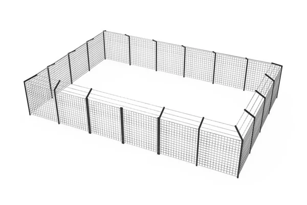 Prison Jail Fence as Security Perimeter. 3d Rendering — 스톡 사진