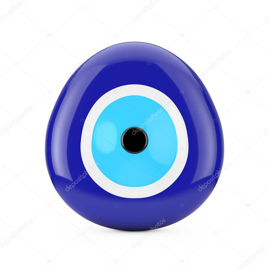 Evil Eye Bead Protection Amulet. 3d Rendering