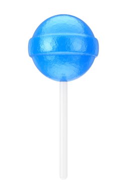 Tatlı Şeker Mavi Lolipop. 3d Hazırlama