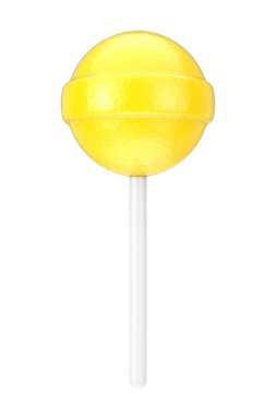 Tatlı Sarı Şeker Lolipopu. 3d Hazırlama