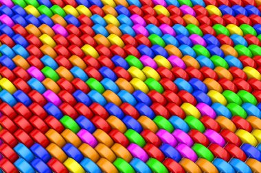Renkli Gökkuşağı Soyut Silindirler Arkaplan Dokusu. 3d Dağıt