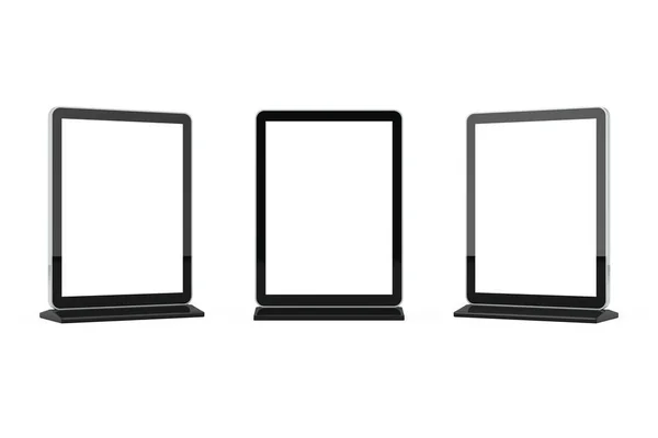 Soporte de pantalla LCD de feria en blanco como plantilla para su diseño. 3. —  Fotos de Stock