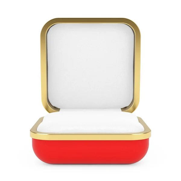 Empty Red Gift Box for Ring. 3d Rendering — 스톡 사진