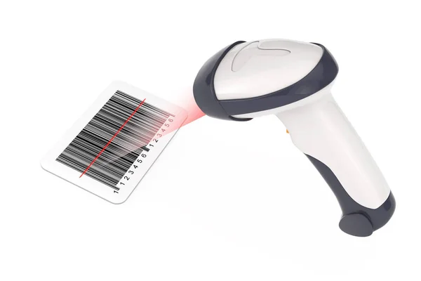 Draadloze handleiding Bar Code Reader die gelezen van een barcode met Laser — Stockfoto