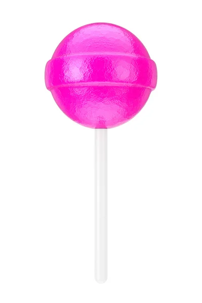 Söta Candy Pink Lollipop. 3D-konvertering — Stockfoto