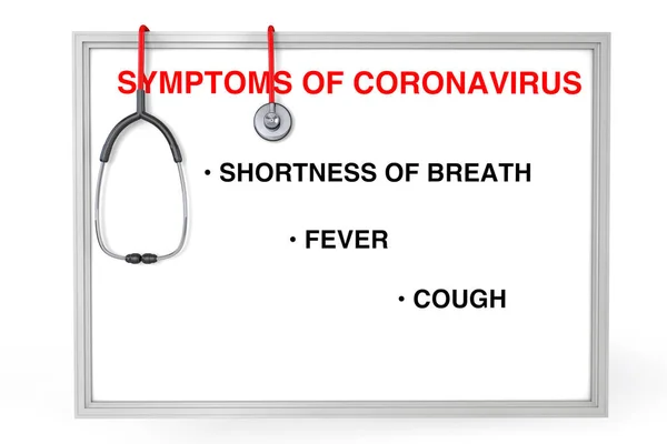 Tödliches Jahr 2019 Ncov Wuhan Corona Virus Symptome Über Whiteboard — Stockfoto