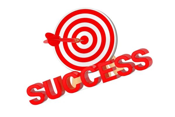 Target Success Concept Success Sign Front Archery Target Dart Center — Stock Photo, Image