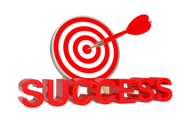 Target Success Concept Success Sign Front Archery Target Dart Center — Stock Photo, Image