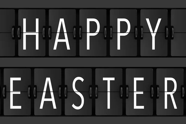 Happy Easter Sign Flip Countdown Mechanical Airport Board Extrém Közelkép — Stock Fotó