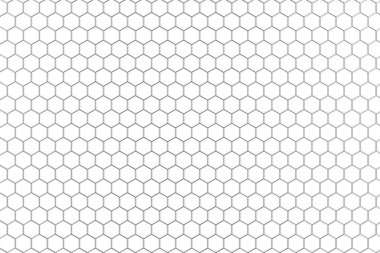 Beyaz arkaplanda Metal Altıgen Çit Arkaplan Dokusu. 3d Hazırlama