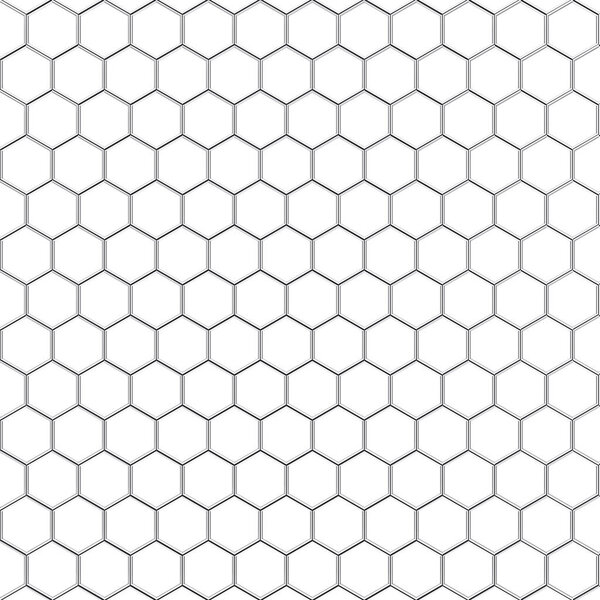 Metal Hexagon Fence Background Texture on a white background. 3d Rendering