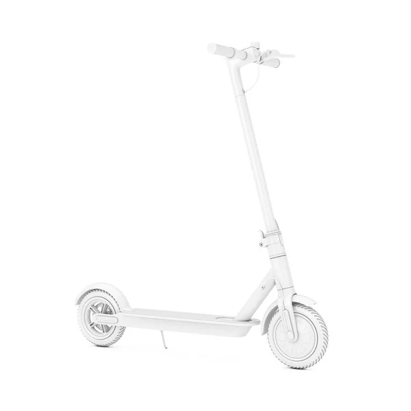 White Modern Eco Electric Kick Scooter Estilo Arcilla Sobre Fondo — Foto de Stock