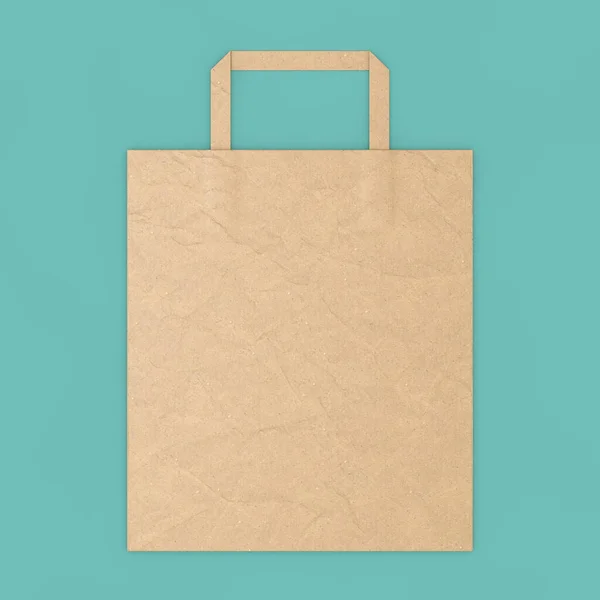 Sac Papier Artisanal Marron Mockup Avec Espace Vide Pour Votre — Photo