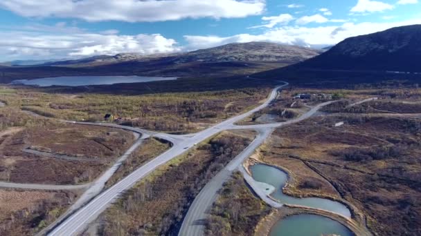 Видео с воздуха из Норвегии — стоковое видео