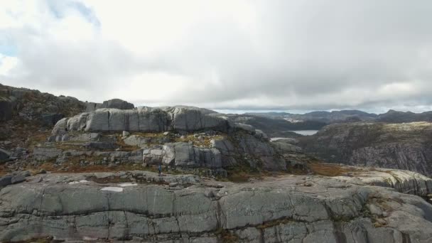 Drone de vídeo de Preikestolen — Vídeo de Stock