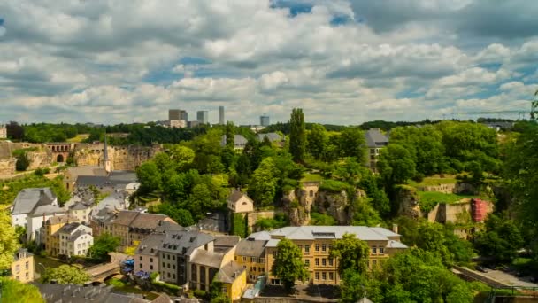 Vista panorâmica da cidade de Luxemburgo — Vídeo de Stock