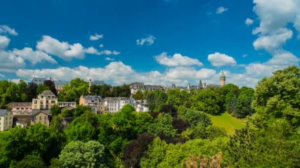Lucembursko Město panoramatický pohled — Stock video