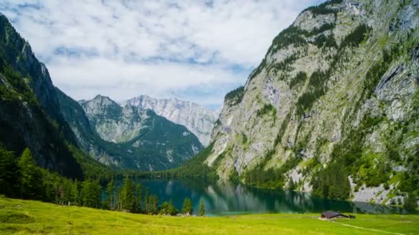 Jezero Obersee v Německu — Stock video