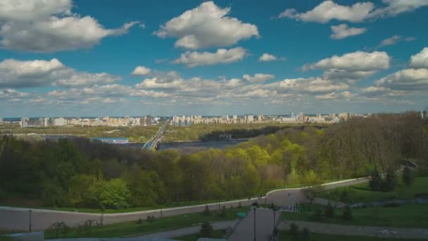 Lasso di tempo di Kiev panoramica — Video Stock