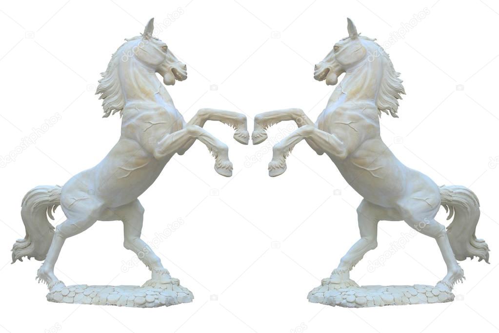isolated horse statue 