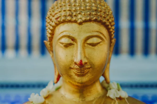 Goldene Buddha Statue Oder Thai Buddhismus Statue — Stockfoto