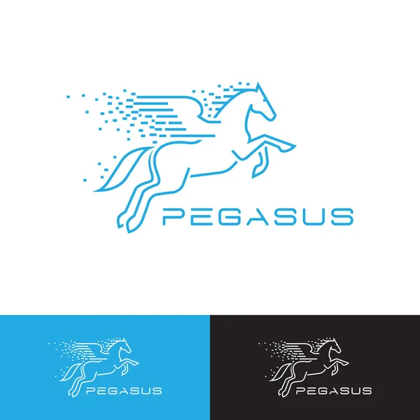 Plantilla de logotipo Pegasus — Archivo Imágenes Vectoriales