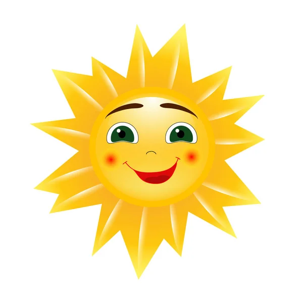Vector sun cartoon bright — Stock Photo, Image