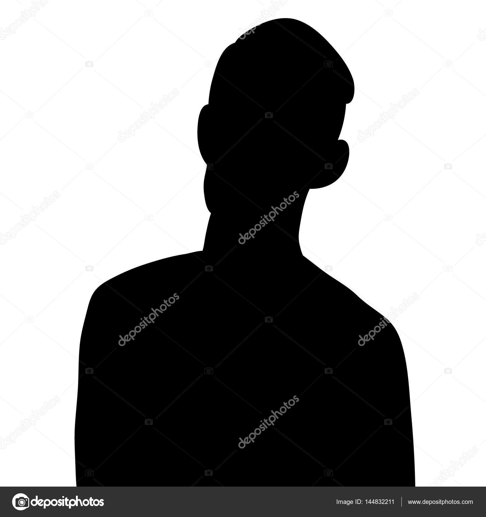 Download Vector, silhouette man portrait isolated — Stock Vector ...