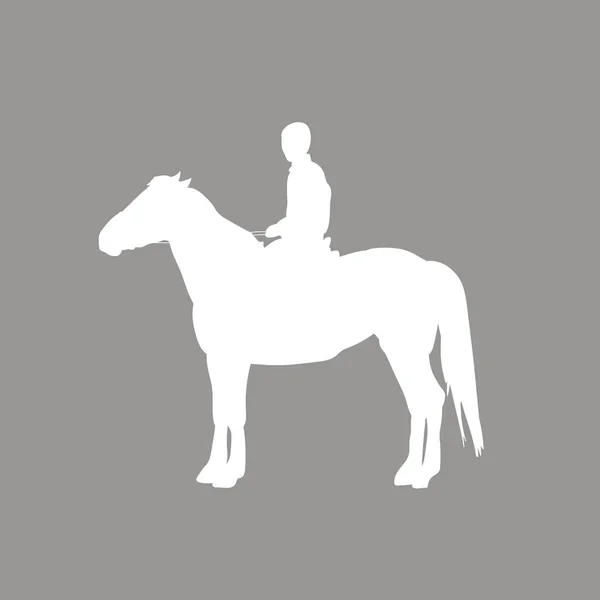 Icono hombre a caballo — Archivo Imágenes Vectoriales