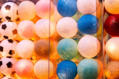 Parti için örülmüş ışıklar, Noel, sevgililer günü, düğün süslemeleri.