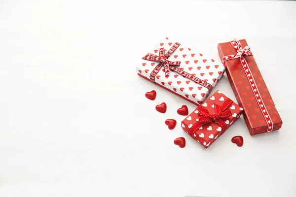 День Святого Валентина Фон Подарочной Коробкой — стоковое фото