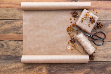 Doğal kahverengi kağıt doku arka (kağıt, kraft, zanaat kapatmak)