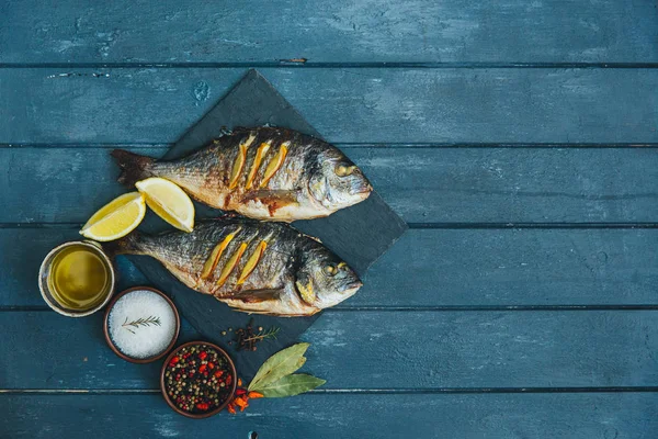 Fish dish - roasted fish and vegetables