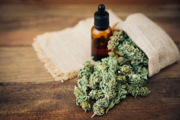 Hierba, marihuana medicinal Detalle Grunge y antecedentes — Foto de Stock