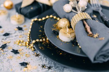 Noel tablo ayarı. Yeni yıl akşam yemeği 