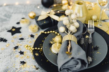 Noel tablo ayarı. Yeni yıl akşam yemeği 