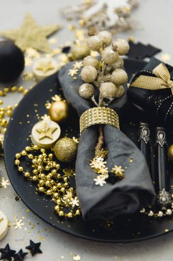 Noel tablo ayarı. Yeni yıl akşam yemeği 