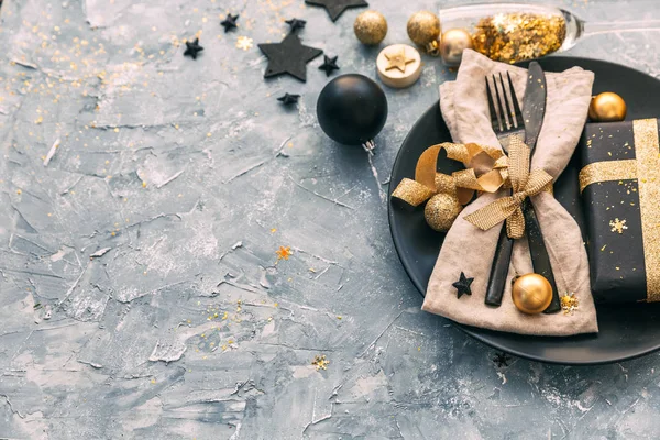 Decoração Prato Natal Feliz Cartão Natal Tema Férias Inverno Feliz — Fotografia de Stock