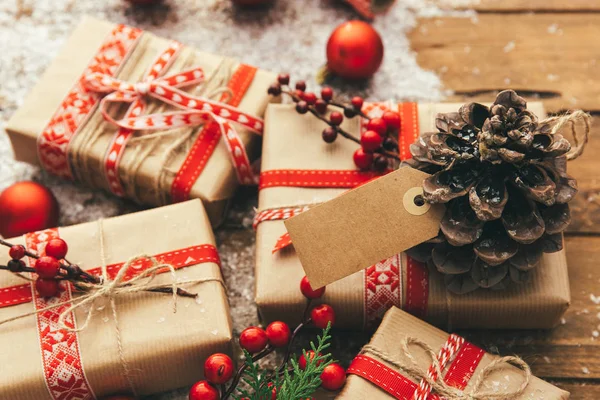 Natal Venda Com Preço Compras Inverno Dia Boxe Promoção Natal — Fotografia de Stock