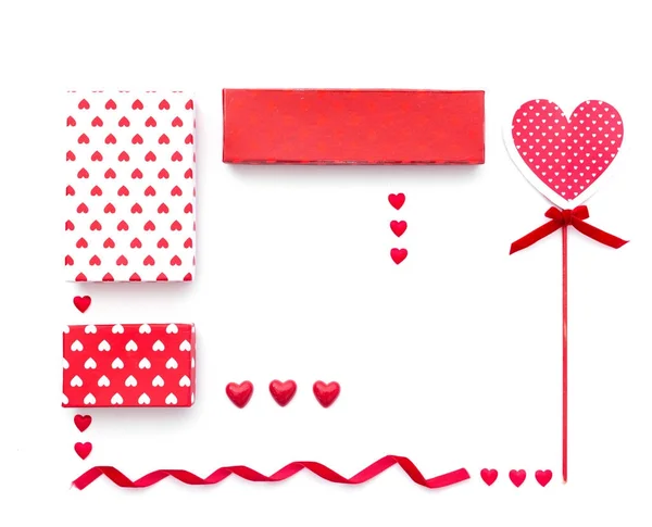Mock Template Valentine Day White Background View — Stock Photo, Image
