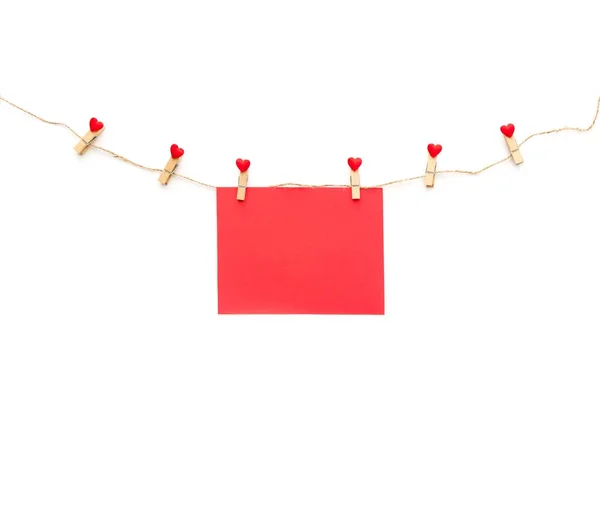 Carte Saint Valentin Avec Des Coeurs — Photo