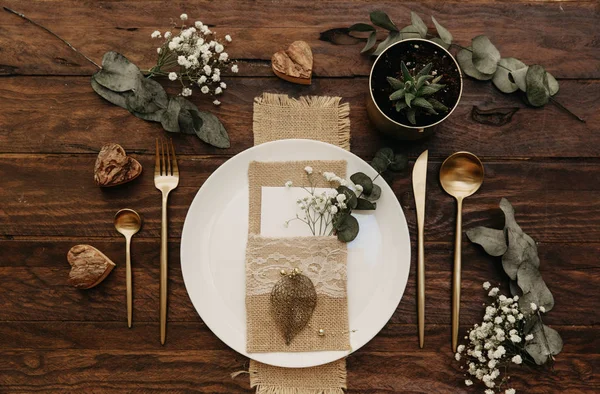 엄청나게 결혼식 테이블 장식물 빈티지 스타일 이벤트 데이트 결혼식을 테이블 — 스톡 사진