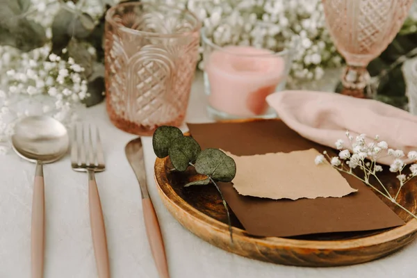 Shabby Chic Wedding Decoration Table — Stock Photo, Image