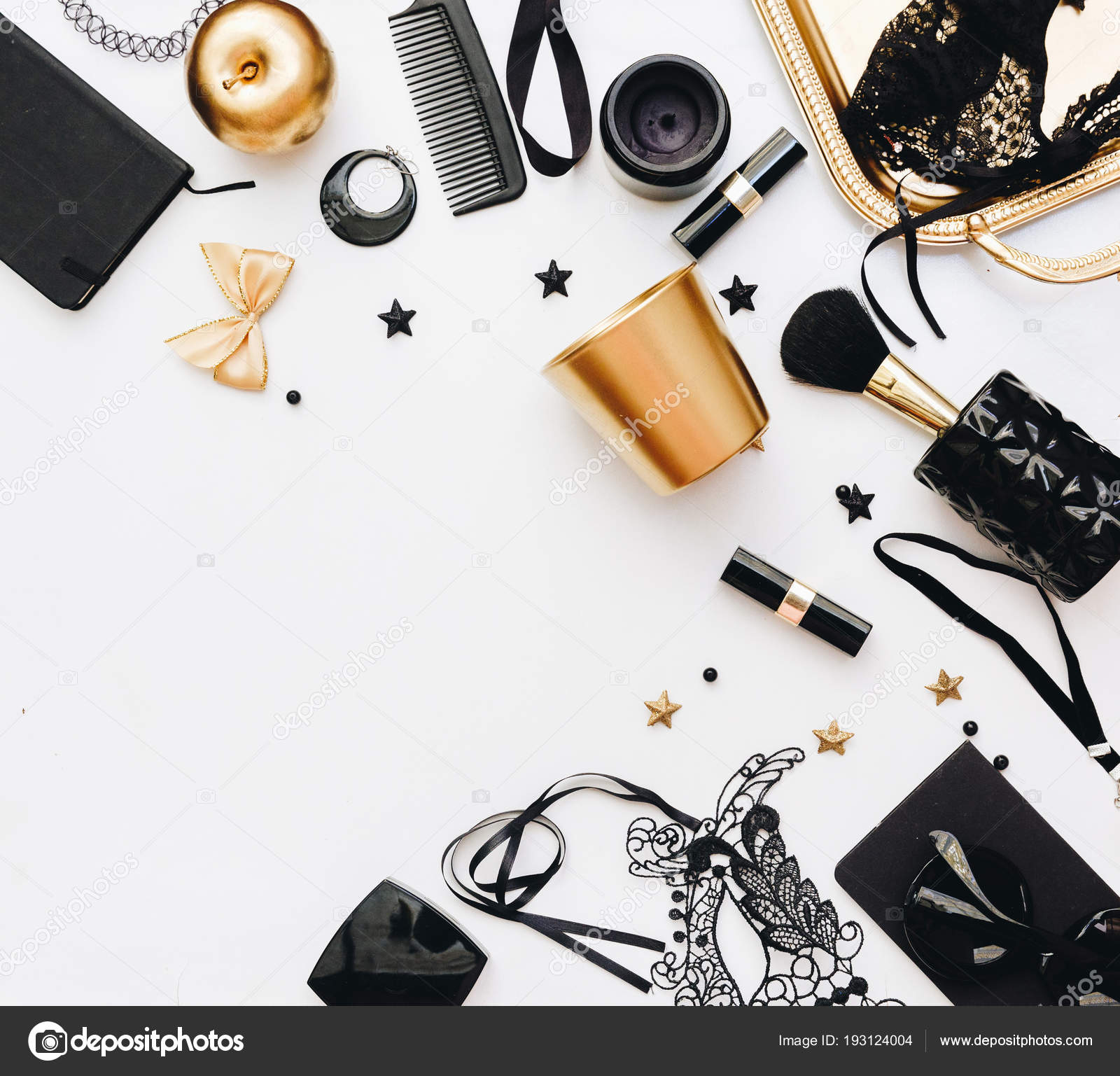 Flat Lay Woman Accessories Beauty Concept Stock Photo by ©VictoriaBee  193124004