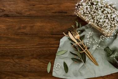 Rustik düğün masa şık dekorasyon