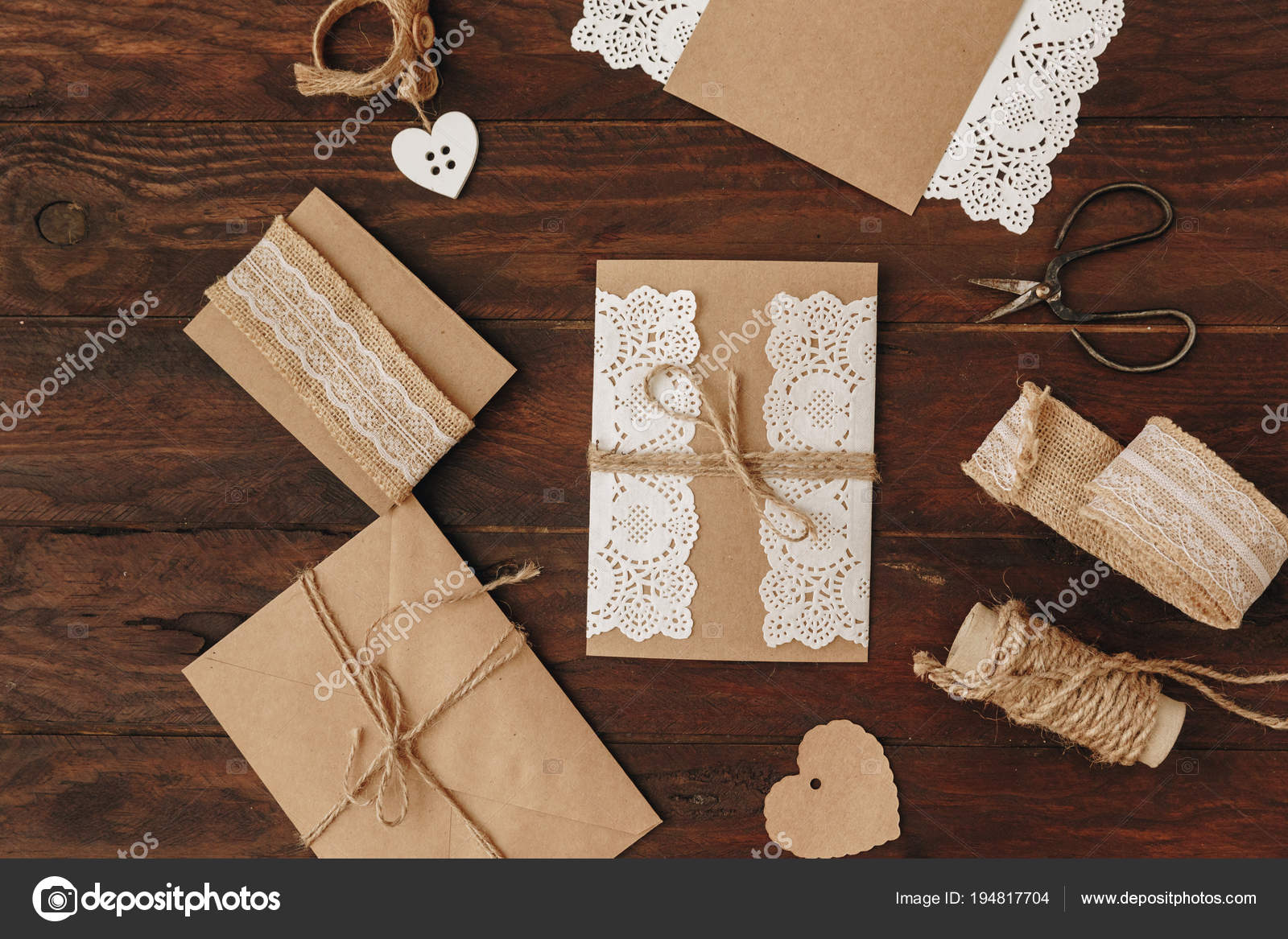 How Make Wedding Invitation Rustic Diy Concept Handmade