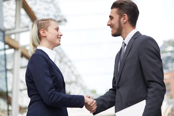 Empresarios que trabajan y colaboran — Foto de Stock