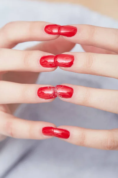 Beautiful hand with perfect nail french manicure — Stock Photo, Image