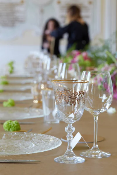 Close up of The elegant dinner table — Stock Photo, Image